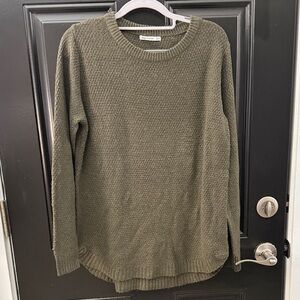 Pink Clover Sage Green Crew Neck Sweater